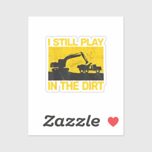  bouwmachines zwaar werk grappig fo sticker (Vel)