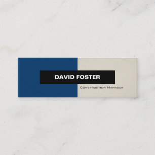 Bouwmanager - Eenvoudig elegant stijlvol Mini Visitekaartje