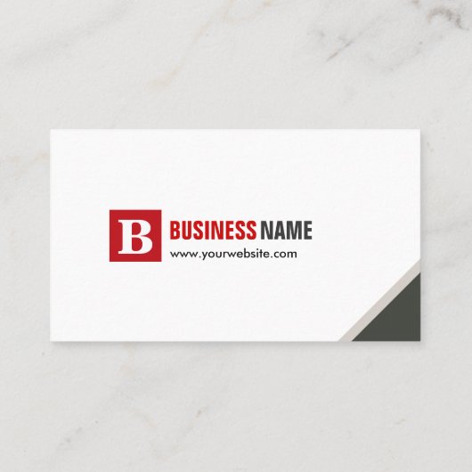 Bouwmanager - Eenvoudig grafisch rood Visitekaartje (Achterkant)