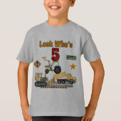 Bouwnijverheid 5e verjaardag overhemden en geschen t-shirt (Voorkant)