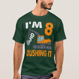 Bouwnijverheid 8e verjaardag jongen 8 jaar oud Di T-shirt