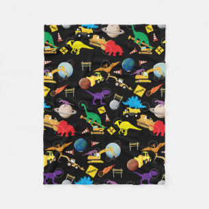 Bouwnijverheid Astronaut Dinosauriërs in de ruimte Fleece Deken