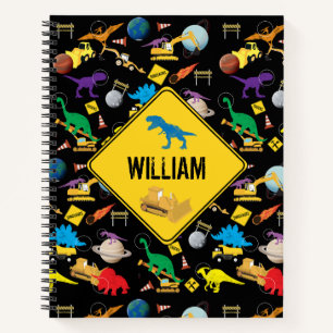 Bouwnijverheid Astronaut Dinosauriërs in de ruimte Notitieboek