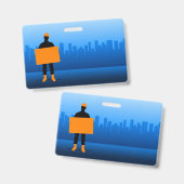 Bouwnijverheid Badge (Voor- en achterkant)