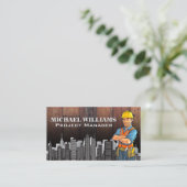 Bouwnijverheid | City Skyline Visitekaartje (Staand voorkant)