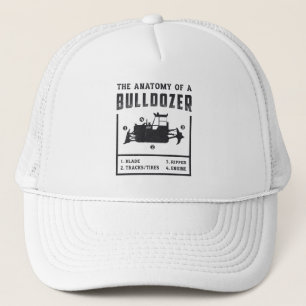 Bouwnijverheid de anatomie van een bulldozer trucker pet