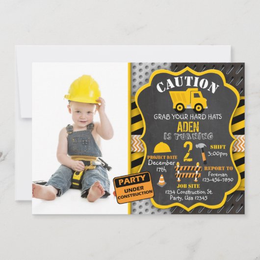 Bouwnijverheid | Dump Truck | Foto Kaart (Voorkant)