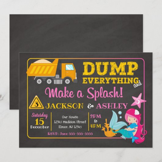 Bouwnijverheid en Zeemeerminnelijke gezamenlijke u Kaart (Voorkant / Achterkant)