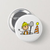 Bouwnijverheid in Button van mangat (Voorkant /achterkant)