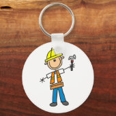 Bouwnijverheid met Hammer Sleutelhanger (Voorkant)