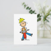 Bouwnijverheid met Jack Hammer Briefkaart (Staand voorkant)