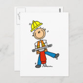 Bouwnijverheid met Jack Hammer Briefkaart (Voorkant / Achterkant)
