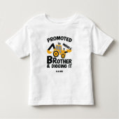 Bouwnijverheid Midden Brother Digging it Kind Kinder Shirts (Voorkant)