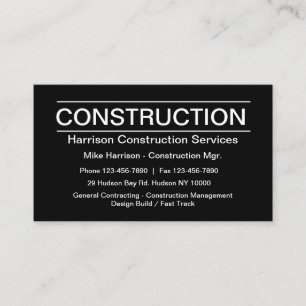 Bouwnijverheid Modern Design Visitekaartje