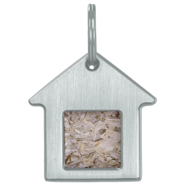 Bouwnijverheid OSB Plywood Style Huisdieren Naamplaatje (Voorkant)
