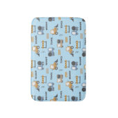 Bouwnijverheid Patroonblauw Badmat (Voorkant Verticaal)