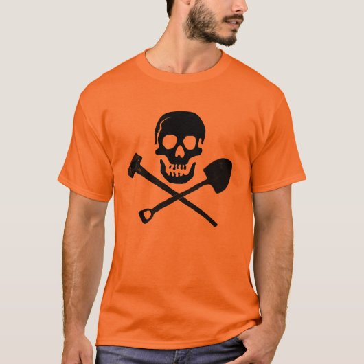Bouwnijverheid PiratenShirt T-shirt (Voorkant)