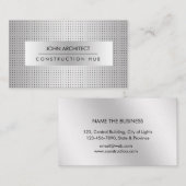 Bouwnijverheid Professionele moderne metaal Visitekaartje (Voorkant / Achterkant)