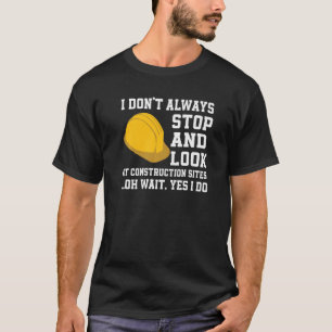 Bouwnijverheid Qoute Concrete T-shirt