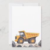 Bouwnijverheid Theme Birthday Invitation Bedankkaart (Achterkant)