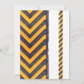 Bouwnijverheid Theme Birthday Invitation Kaart (Achterkant)