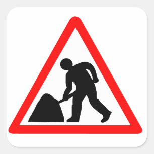 Bouwnijverheid Vierkante Sticker