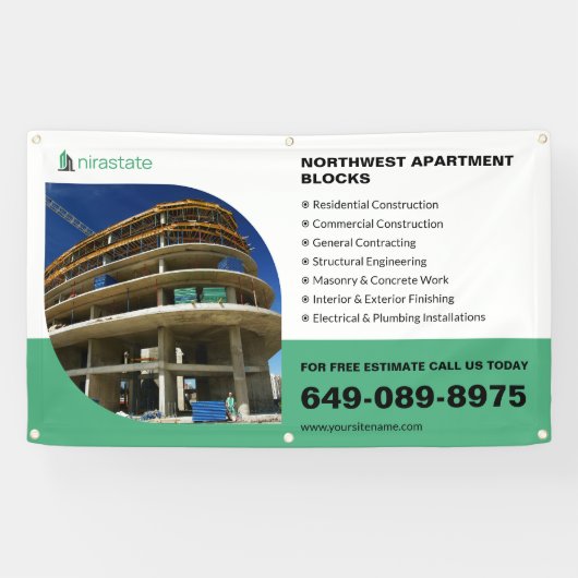 Bouwondernemingsinfo-banner Spandoek (Horizontaal)