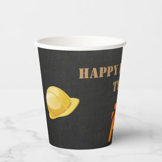 Bouwpartij Gepersonaliseerd Papieren Bekers (Voorkant)