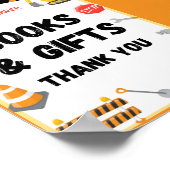 Bouwpartijteken, geboortedag, Baby shower Poster (Hoek)