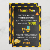 Bouwpati Feest Dank Je Bedankkaart (Voorkant / Achterkant)