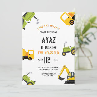 Bouwpersdump Truck Feestelijke Jongens Verjaardag Kaart