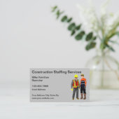 Bouwpersoneel en Temperatuurdienst Visitekaartje (Staand voorkant)