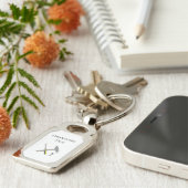 Bouwpersoneel met gereedschap sleutelhanger (Zijkant)