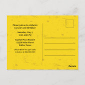 Bouwpersoon Kind Verjaardagsfeestje Briefkaart (Achterkant)