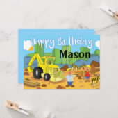 Bouwplaats Gefeliciteerd Kaart (Voorkant / Achterkant in situ)