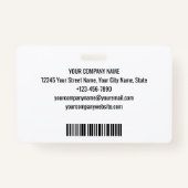 Bouwplaats ID Logo Barcode Oranje Sjabloon Badge (Achterkant)