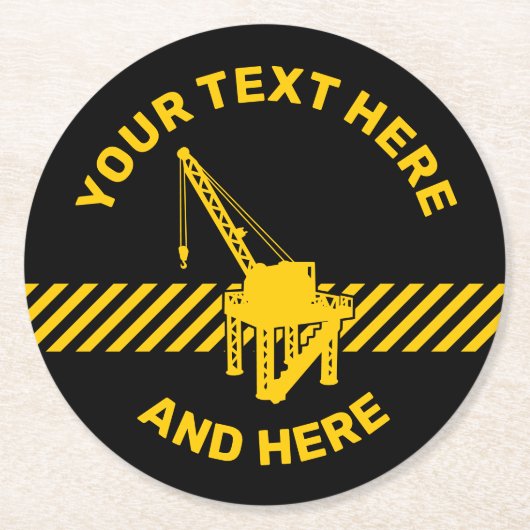 Bouwplatform Ronde Kartonnen Onderzetter (Voorkant)