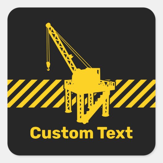 Bouwplatform Vierkante Sticker (Voorkant)