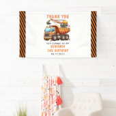 Bouwploegen Dump Truck 2e verjaardag Spandoek (Insitu)