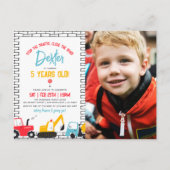 Bouwproject Foto Boy Birthday Budget Briefkaart (Voorkant)