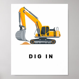 Bouwpromotie Feestje Thema voor Jongens Poster