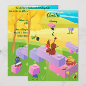 Bouwsteen Ant Cookie verjaardag Kaart (Voorkant / Achterkant)