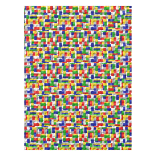 Bouwsteen Boy's Verjaardagsfeest Tafelkleed (Voorkant)