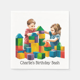 Bouwstenen bij de Birthday Bash Servet