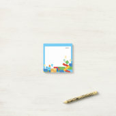 bouwstenen, blok, speelgoed steen post-it® notes (Op bureau)