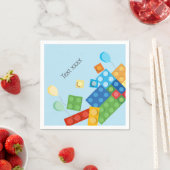 bouwstenen, blok, speelgoed steen servet (Insitu)