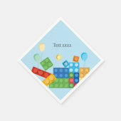 bouwstenen, blok, speelgoed steen servet (Hoek)