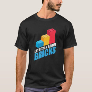 Bouwstenen blokken Fan Master Builder Bricklay T-shirt