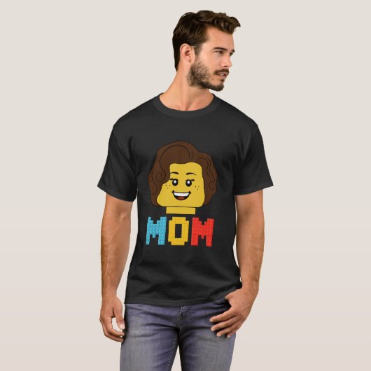 Bouwstenen blokken Moeder Master Builder Matching T-shirt (Voorkant volledig)