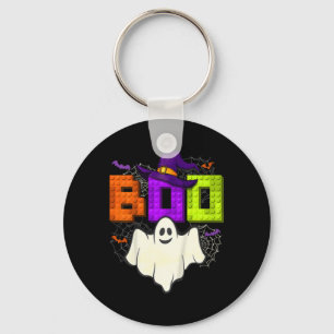 Bouwstenen Boo Halloween Ghost Witch Group Bo Sleutelhanger